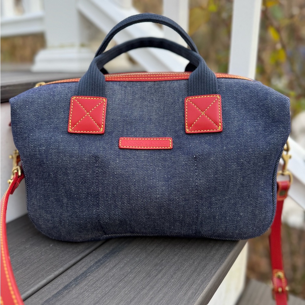 Dooney & Bourke Vintage 2000 Denim Soft Satchel in excellent condition.